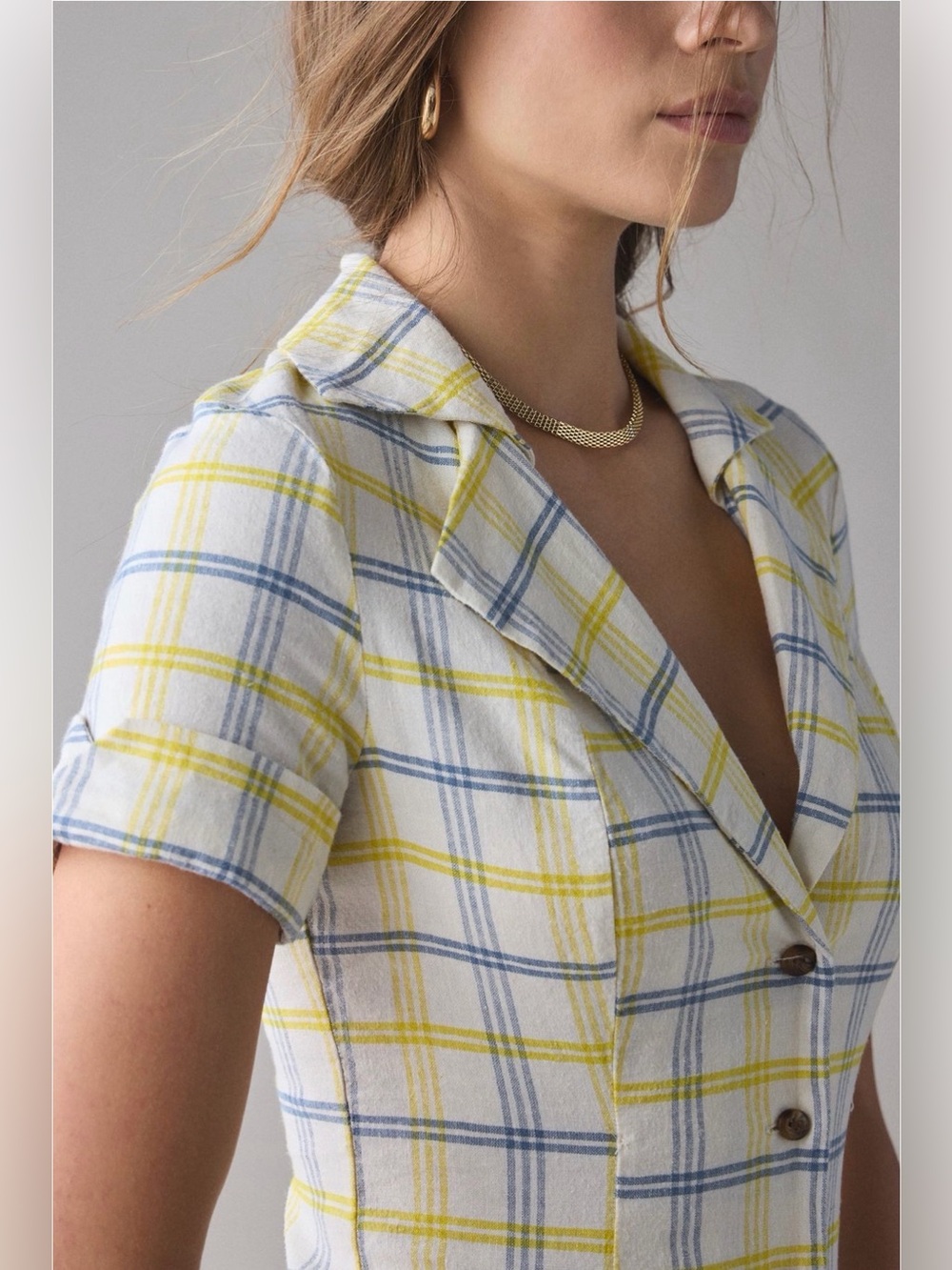 NWT Urban Outfitters BDG Simona Button Down Shirt Mini Dress - Picture 4 of 7